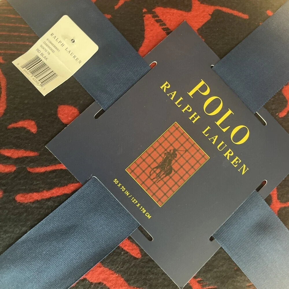 New Polo Ralph Lauren Home Oakwood Throw Red Plaid 50 X 70 Rtl $215